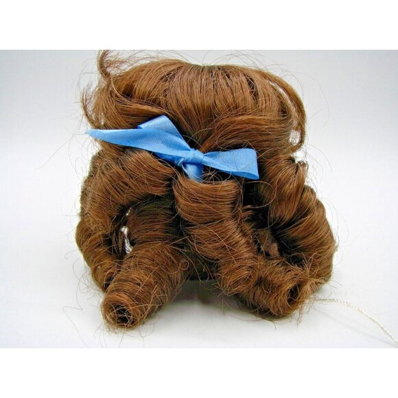 Modacrylic Doll Wig Nicole Light Brown Size 6-7 French Curl Ringlets Bow w/ Box - Picture 2 of 12